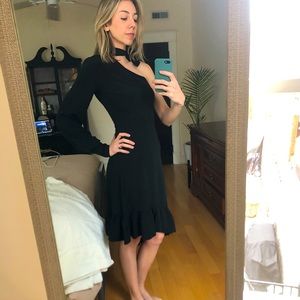 ASOS One-Shoulder Tie-Neck Midi